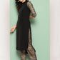 Ahalyaa Womens Kurta Set - Black | Swadesiicart