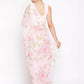 Ahalyaa Women's Baby Pink Digital Print Chiffon Saree | Swadesiicart