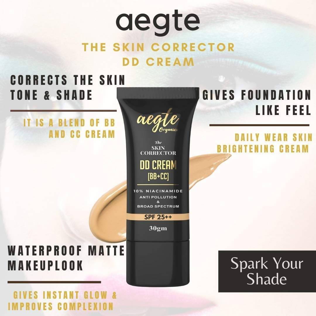 Aegte Organics The Skin Corrector DD Cream (BB+CC) - Swadesiicart
