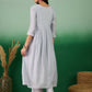 Blue Embroidered Muslin Kurta and Trouser - Berlin