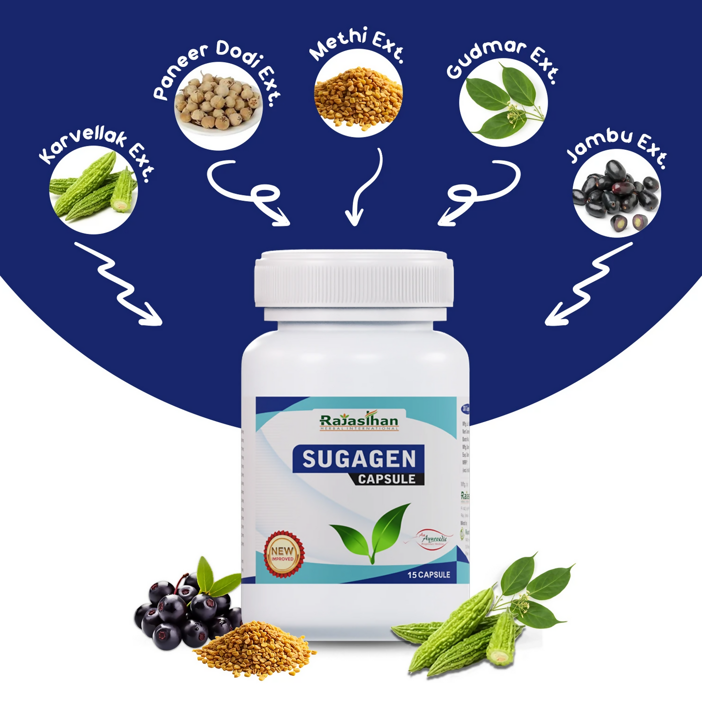 Rajasthan Herbals Sugagen Capsules | Swadesiicart