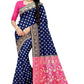 Vamika Navy Blue Weaving Banarasi Jacquard Saree | Swadesiicart