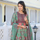 Partywear Designer parrot Dola Silk Anarkali suit with Dupatta - Suzen - Swadesiicart