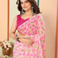 Pink Georgette Designer Printed Ready To Wear Saree - Elite | Swadesiicart