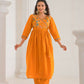 Ethnic Festive Wear Viscose Chanderi orange Stitched Suit With Dupatta - Tanisha | Swadesiicart