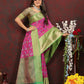 Lorenvalley Fashion Pink Cotton Woven Design Zari Meenakari Weaving Saree - Swadesiicart