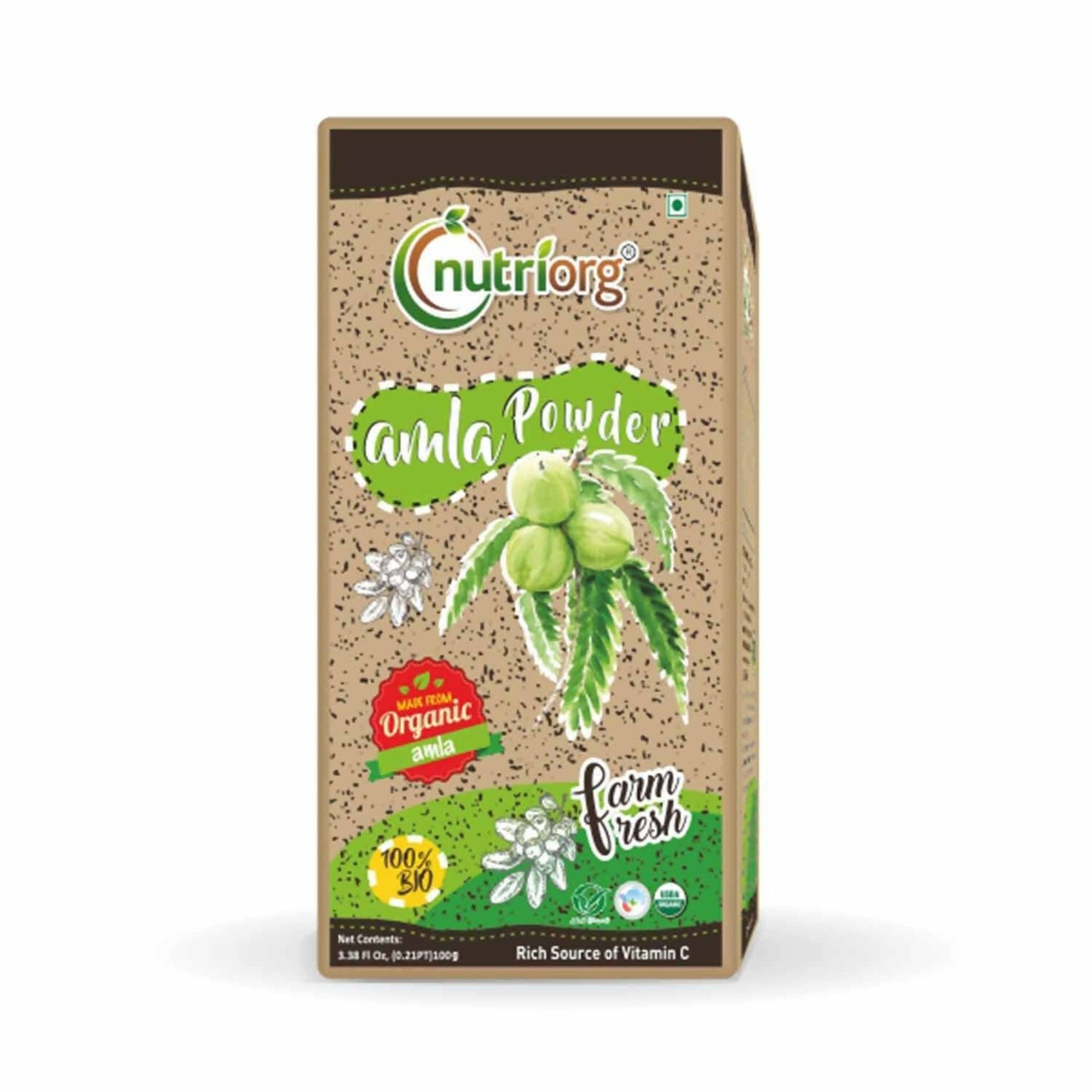 Nutriorg Certified Organic Amla Powder - Swadesiicart