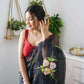 Vamsee Black Organza Saree - Swadesiicart