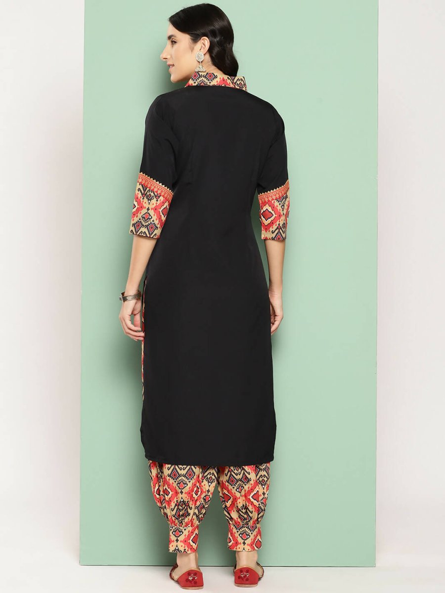 Ahalyaa Women's Traditional wear Kurta Set - Black | Swadesiicart