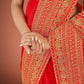 Vamsee Red Organza Saree - Swadesiicart