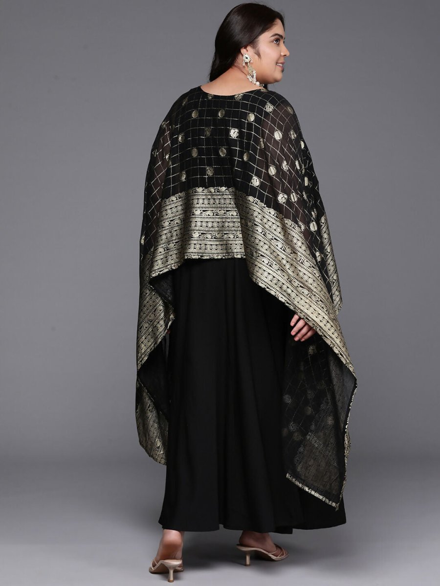 Ahalyaa Women's Traditional wear Ethnic Dress - Black | Swadesiicart