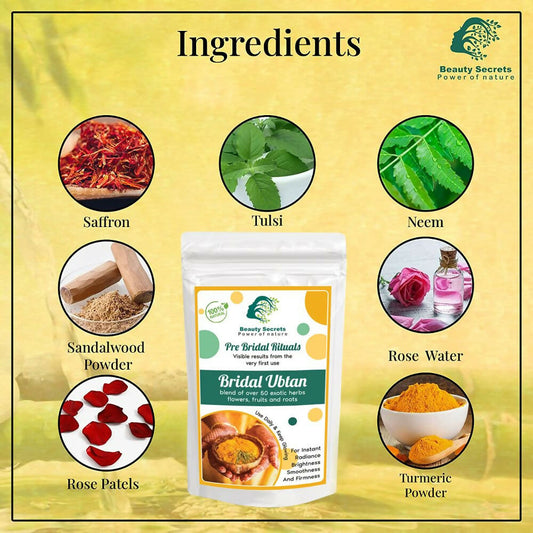 Beauty Secrets Ayurvedic Bridal Ubtan Powder - Swadesiicart