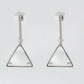 VOJ Women Sliver Triangle with Pearl Stainless Steel Stud Earrings - Swadesiicart