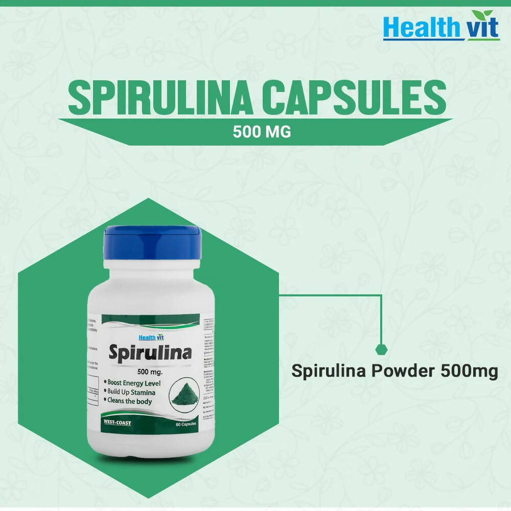 Healthvit Spirulina Capsules - Swadesiicart