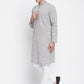 Even Apparels White Pure Cotton Men's Long Kurta With Band Collar | Swadesiicart