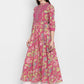 NOZ2TOZ Women's Printed Anarkali Coral Kurta- (1pc set) - Swadesiicart