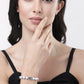 NVR Men & Women Set of 2 Black & White Marbel Crystal Bracelet - Swadesiicart