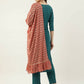 FIORRA Women's Rama Poly Crepe Straight Kurta Pant With Dupatta - Swadesiicart