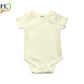 AHC Soft Cotton Short-Sleeve Bodysuits Solid Onesies New Born Infant Dress - Grey/Blue/Green/Pink/Yellow
