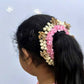 Baby Pink Rose & Gold Gajra