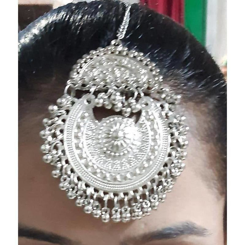MS Fashion India Oxidized Silver Fashion Maang Tikka | Swadesiicart
