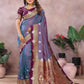 Aastha Fashion Purple Silk Sarees Weaving Saree