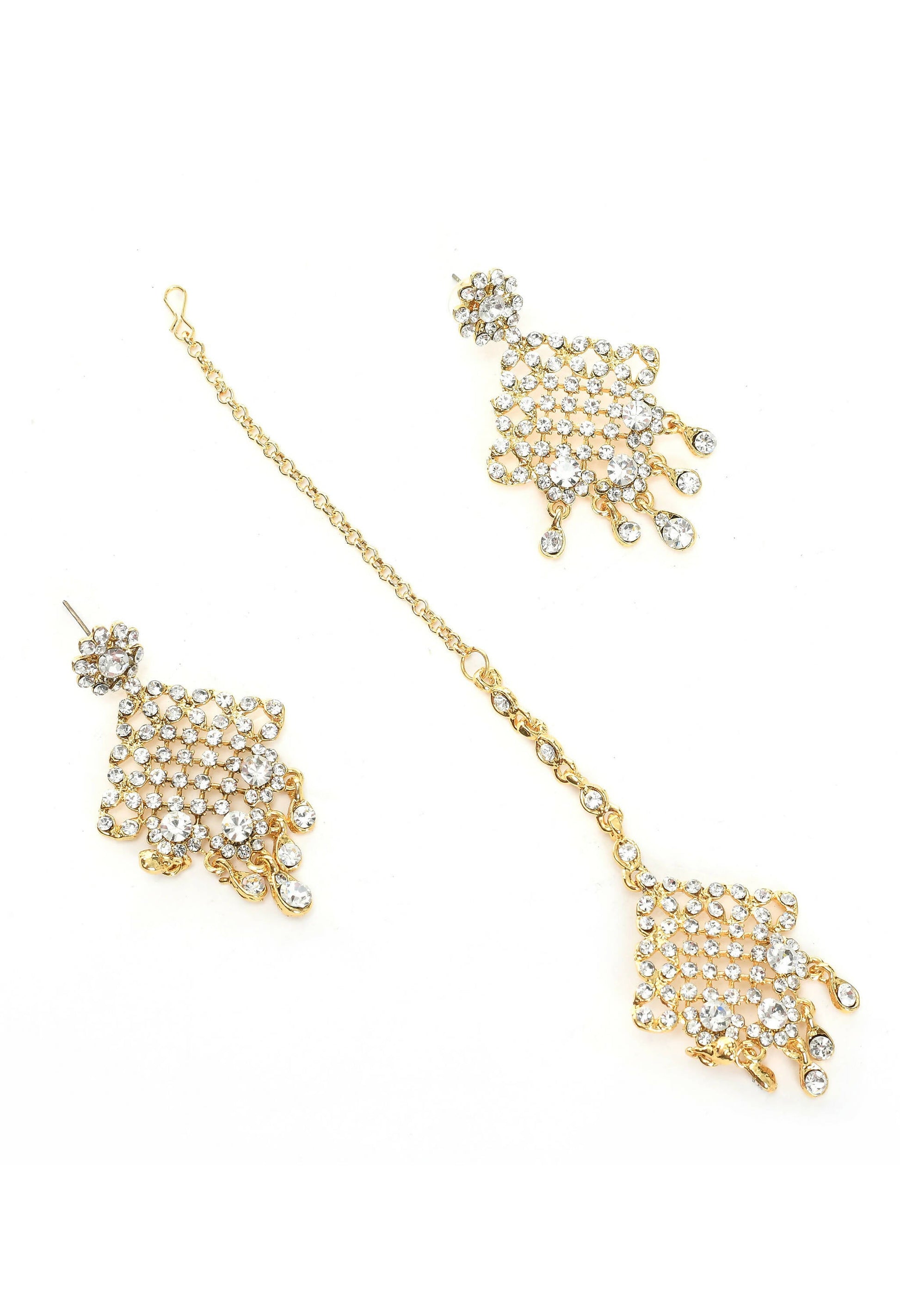Mominos Fashion Johar Kamal Traditional Rajwadi Design Heavy Golden Colour Necklace Set - Swadesiicart