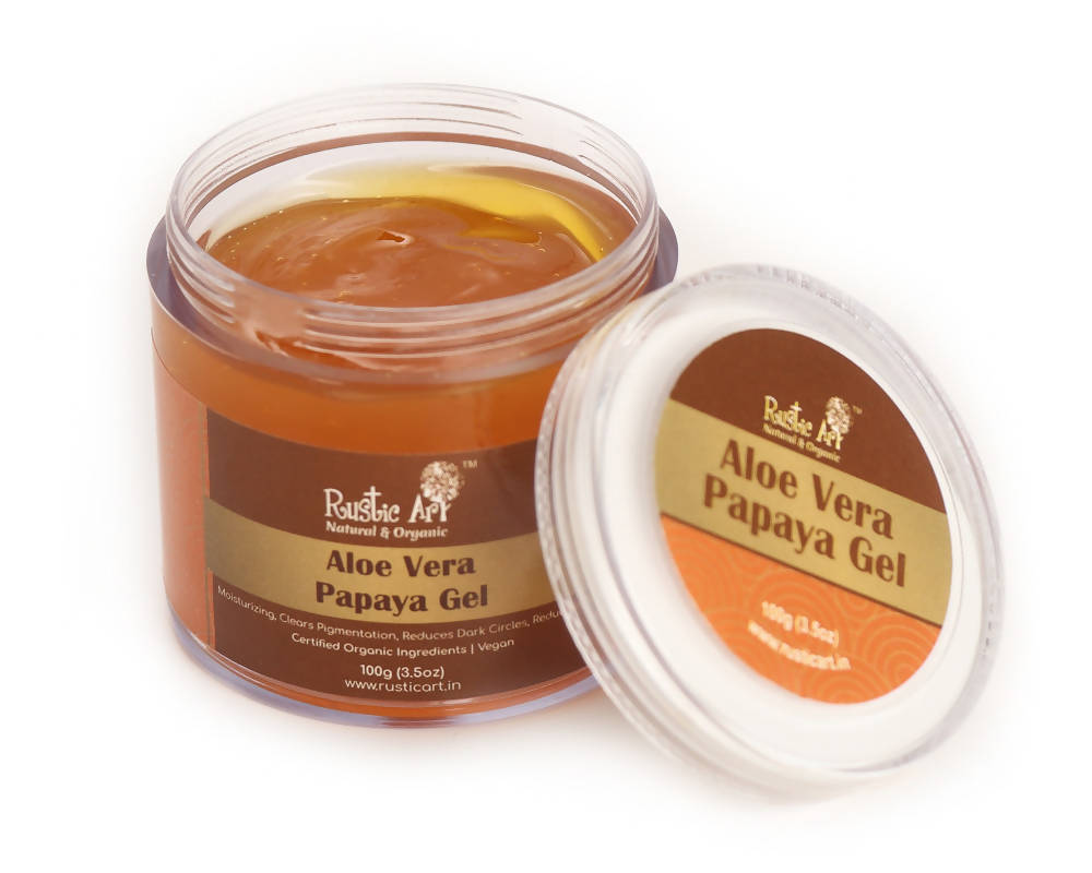Rustic Art Aloevera Papaya Gel - Swadesiicart