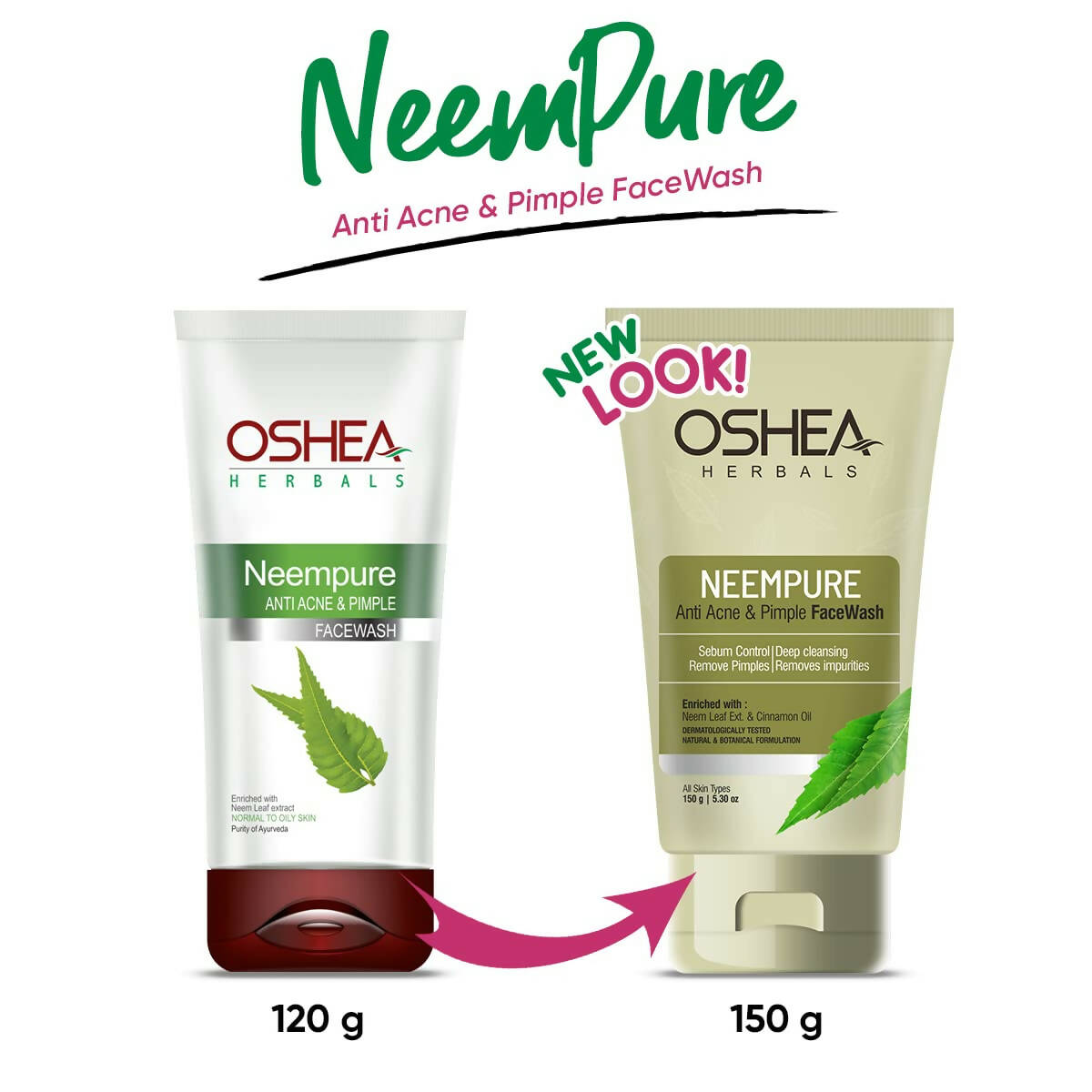Oshea Herbals Neempure Anti Acne & Pimple Face Wash - Swadesiicart