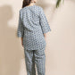 Breathables Abstract Cotton Co-Ord Set – Blue