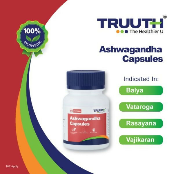 Truuth Ashwagandha 500mg Capsules | Swadesiicart