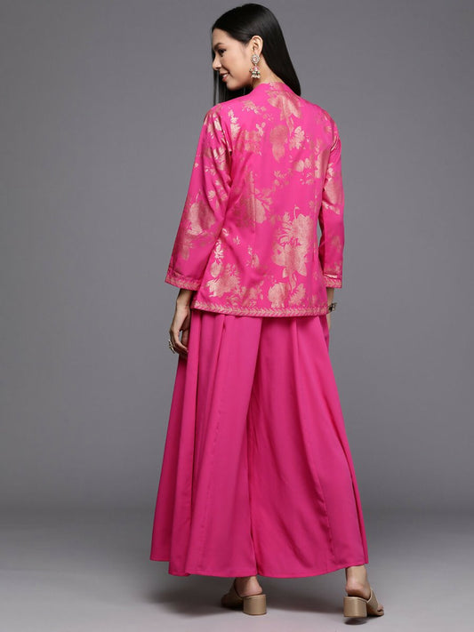 Ahalyaa Women's Traditional Wear Co-ods - Pink - Swadesiicart