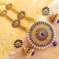 Blue Color Kemp Long Necklace Set