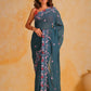 Vamsee Priya Blue Georgette Silk Saree - Swadesiicart