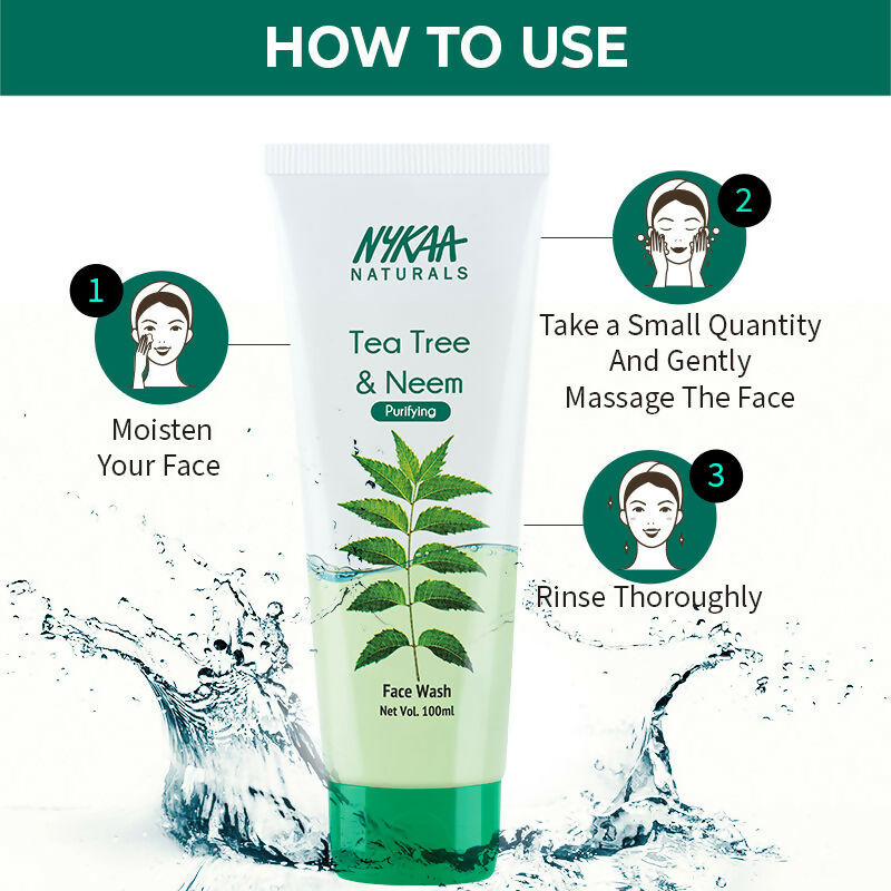 Nykaa Naturals Tea Tree & Neem Purifying Face Wash for Acne - Swadesiicart