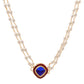 Ruby Raang Blue Meenakari & Pearl Choker | Swadesiicart