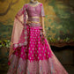 House of Panchhi Pink Pure Silk Moti & Zarkan heavy embroidery Lehenga choli & Dupatta | Swadesiicart