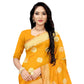 Vamika Weaving Banarasi Jacquard Mustard Saree | Swadesiicart