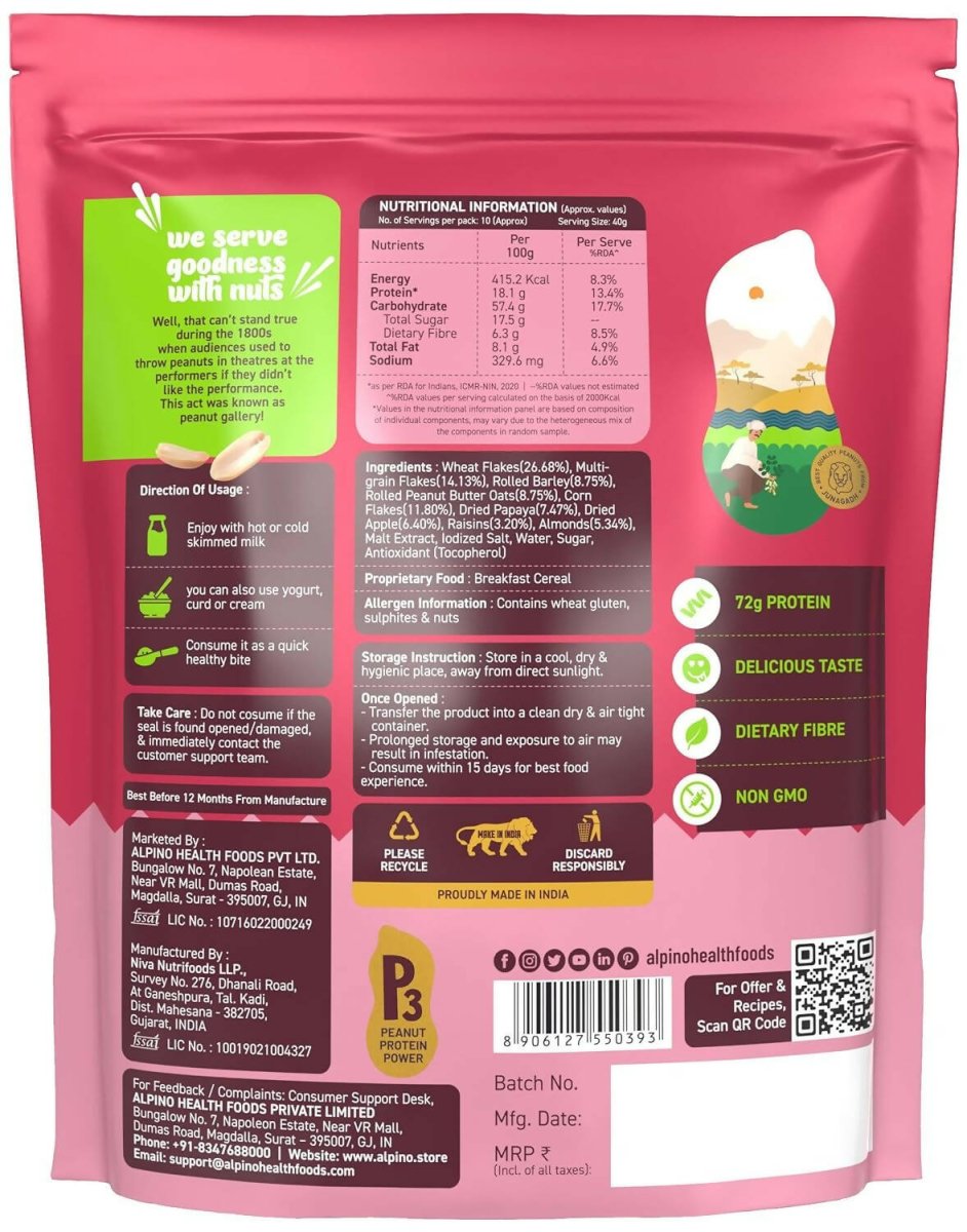 Alpino High Protein Super Muesli Fruit & Nuts - Swadesiicart