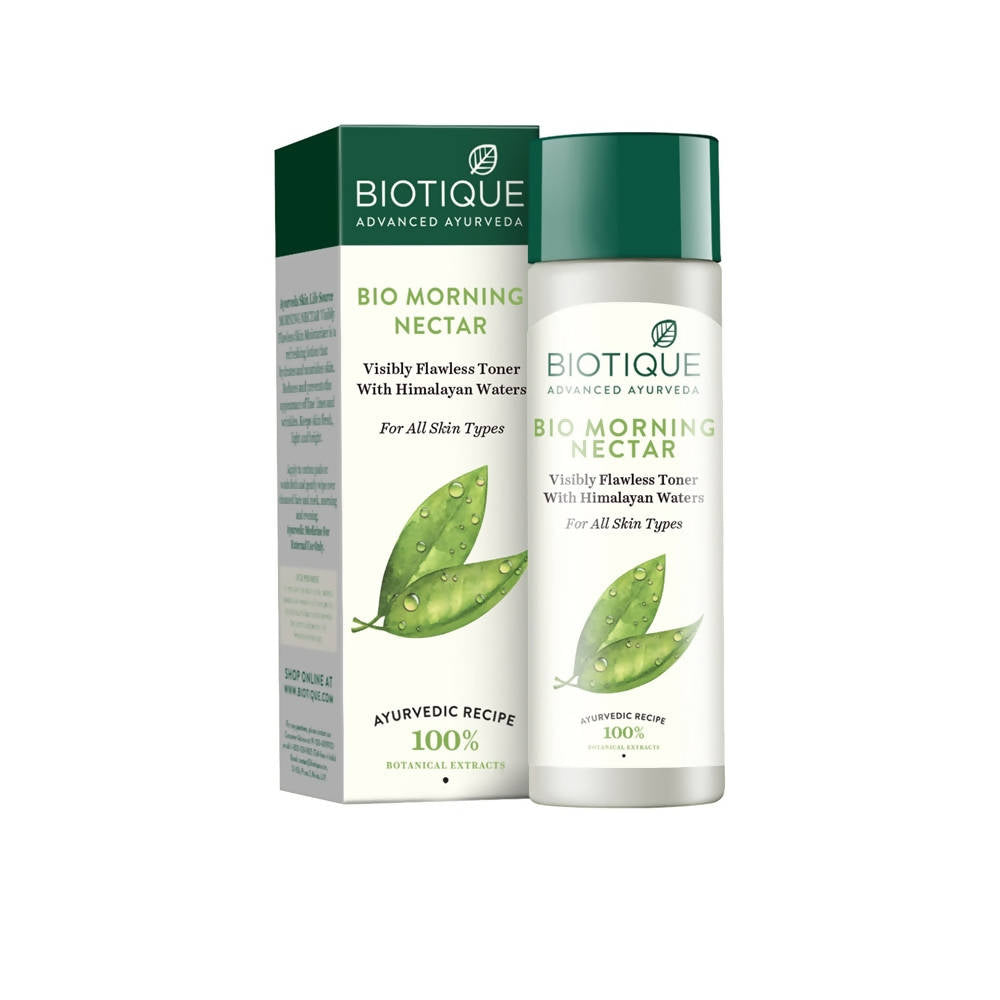 Biotique Advanced Ayurveda Bio Morning Nectar Visibly Flawless Toner - Swadesiicart