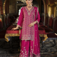 Anaita Rani-Pink Heavy Chinon Readymade Palazzo Suit with Heavy Embroidery Work
