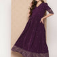 Ahalyaa Women's Traditional wear Ethnic Dress - Burgundy | Swadesiicart