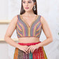 Joban Fashion Multi Mulberry Silk Sleeveless Back Open Blouse - Swadesiicart