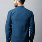Even Apparels Navy blue Color Pure Cotton Men's Kurta With Side Placket (CHK1056) | Swadesiicart