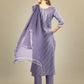 Jyoti Fashion Women's Lavender Silk Blend Embroidery & Sequence work Kurta with Trouser & Dupatta | Swadesiicart