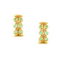 Women's Natural Green Stone with Moissanite Diamond earrings - Ruby Raang | Swadesiicart