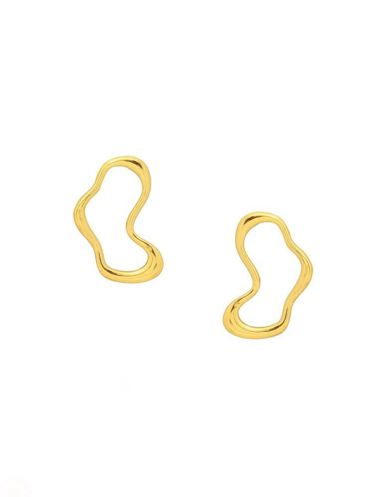 Golden Drop Earrings - Ruby Raang | Swadesiicart