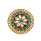 NVR Women's Traditional Kundan Meenakari Gold-Polished Ajustable Finger Ring | Swadesiicart