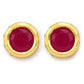 Maroon Circular Studs Earrings - Ruby Raang - Swadesiicart