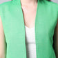 Even Apparels Green Polyblend Open Front Women's Waistcoat | Swadesiicart
